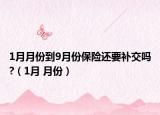 1月月份到9月份保險(xiǎn)還要補(bǔ)交嗎?（1月 月份）