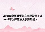 vivou1全面屏手勢在哪里設(shè)置（vivou1怎么開啟放大手勢功能）