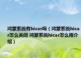 鴻蒙系統(tǒng)有hicar嗎（鴻蒙系統(tǒng)hicar怎么關(guān)閉 鴻蒙系統(tǒng)hicar怎么用介紹）