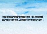 共同共有房產(chǎn)怎樣變更按份共有（??共同共有房產(chǎn)如何分割共有人應(yīng)如何分割共有財(cái)產(chǎn)介紹）