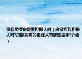 貸款買樓房需要擔(dān)保人嗎（房貸可以擔(dān)保人嗎?貸款買房的擔(dān)保人有哪些要求?介紹）