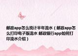 郵政app怎么統(tǒng)計(jì)半年流水（郵政app怎么打印電子版流水 郵政銀行app如何打印流水介紹）