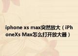 iphone xs max突然放大（iPhoneXs Max怎么打開(kāi)放大器）