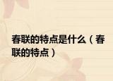 春聯(lián)的特點(diǎn)是什么（春聯(lián)的特點(diǎn)）