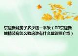 京津新城房子多少錢一平米（??京津新城精裝房怎么驗房誰有什么建議呢介紹）