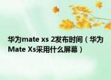 華為mate xs 2發(fā)布時(shí)間（華為Mate Xs采用什么屏幕）
