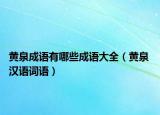 黃泉成語有哪些成語大全（黃泉 漢語詞語）