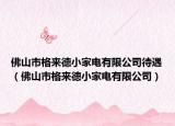 佛山市格來(lái)德小家電有限公司待遇（佛山市格來(lái)德小家電有限公司）