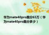 華為mate40pro跑分65萬（華為mate40pro跑分多少）