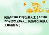 閑魚9510211怎么轉(zhuǎn)人工（9510222閑魚怎么轉(zhuǎn)人工 閑魚怎么轉(zhuǎn)接人工電話介紹）