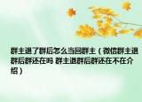群主退了群后怎么當(dāng)回群主（微信群主退群后群還在嗎 群主退群后群還在不在介紹）