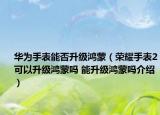 華為手表能否升級(jí)鴻蒙（榮耀手表2可以升級(jí)鴻蒙嗎 能升級(jí)鴻蒙嗎介紹）