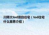 川師大tod項目住宅（tod住宅 什么意思介紹）
