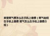 家里燃?xì)赓M怎么在手機上繳費（燃?xì)馊绾卧谑謾C上繳費 燃?xì)庠趺丛谑謾C上繳費介紹）