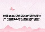 魅族16s忘記密碼怎么強(qiáng)制恢復(fù)出廠（魅族16s怎么恢復(fù)出廠設(shè)置）