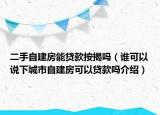 二手自建房能貸款按揭嗎（誰可以說下城市自建房可以貸款嗎介紹）