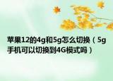 蘋果12的4g和5g怎么切換（5g手機(jī)可以切換到4G模式嗎）