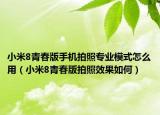 小米8青春版手機拍照專業(yè)模式怎么用（小米8青春版拍照效果如何）