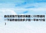 自住房客廳裝修效果圖（??想請(qǐng)問一下裝修自住房多少錢一平米?介紹）
