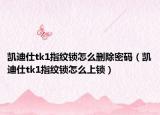 凱迪仕tk1指紋鎖怎么刪除密碼（凱迪仕tk1指紋鎖怎么上鎖）