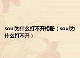 soul為什么打不開相冊(cè)（soul為什么打不開）