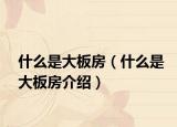 什么是大板房（什么是大板房介紹）