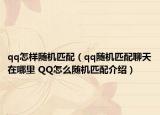 qq怎樣隨機(jī)匹配（qq隨機(jī)匹配聊天在哪里 QQ怎么隨機(jī)匹配介紹）