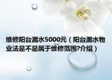 維修陽臺(tái)漏水5000元（陽臺(tái)漏水物業(yè)法是不是屬于維修范圍?介紹）