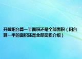 開敞陽臺算一半面積還是全部面積（陽臺算一半的面積還是全部面積介紹）