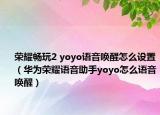 榮耀暢玩2 yoyo語(yǔ)音喚醒怎么設(shè)置（華為榮耀語(yǔ)音助手yoyo怎么語(yǔ)音喚醒）
