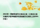 2022年一季度各省市土地出讓金（土地出讓金大概多少錢50城前5月賣地破萬(wàn)億同比上漲33%介紹）