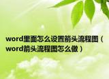 word里面怎么設(shè)置箭頭流程圖（word箭頭流程圖怎么做）