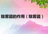 除霧器的作用（除霧器）