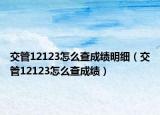 交管12123怎么查成績明細（交管12123怎么查成績）