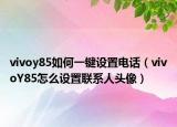 vivoy85如何一鍵設(shè)置電話（vivoY85怎么設(shè)置聯(lián)系人頭像）