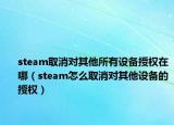 steam取消對其他所有設(shè)備授權(quán)在哪（steam怎么取消對其他設(shè)備的授權(quán)）
