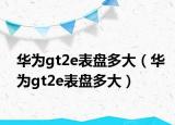 華為gt2e表盤多大（華為gt2e表盤多大）