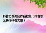 抖音怎么關(guān)閉作品數(shù)量（抖音怎么關(guān)閉作者文案）