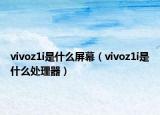 vivoz1i是什么屏幕（vivoz1i是什么處理器）