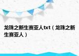 龍珠之新生賽亞人txt（龍珠之新生賽亞人）
