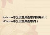 iphone怎么設(shè)置桌面歌詞網(wǎng)易云（iPhone怎么設(shè)置桌面歌詞）