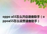 oppo a55怎么開啟語音助手（oppoa55怎么設(shè)置語音助手）