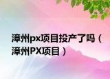 漳州px項(xiàng)目投產(chǎn)了嗎（漳州PX項(xiàng)目）