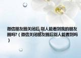 微信朋友圈關(guān)閉后,別人能看到我的朋友圈嗎?（微信關(guān)閉朋友圈后別人能看到嗎）