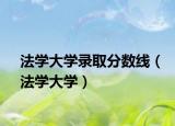 法學(xué)大學(xué)錄取分?jǐn)?shù)線（法學(xué)大學(xué)）