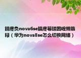 鍗庝負(fù)nova6se鎬庝箞鍒囨崲緗戠粶（華為nova8se怎么切換網(wǎng)絡(luò)）