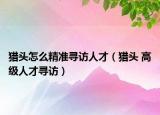 獵頭怎么精準尋訪人才（獵頭 高級人才尋訪）