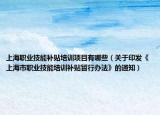 上海職業(yè)技能補(bǔ)貼培訓(xùn)項(xiàng)目有哪些（關(guān)于印發(fā)《上海市職業(yè)技能培訓(xùn)補(bǔ)貼暫行辦法》的通知）