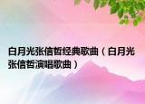 白月光張信哲經(jīng)典歌曲（白月光 張信哲演唱歌曲）