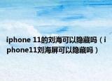 iphone 11的劉?？梢噪[藏嗎（iphone11劉海屏可以隱藏嗎）